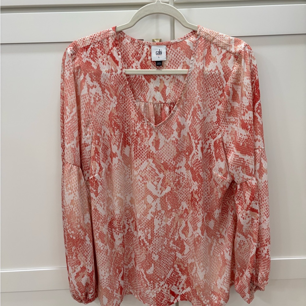 CAbi Women's Coral Snake Print Blouse